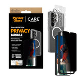 Samsung Galaxy S26 Ultra Urban Combat 3-in-1 Privacy Bundle med Deksel / Skjermbeskyttelse (Privacy) / Kamerabeskyttelse - Qi Kompatibel - Gjennomsiktig
