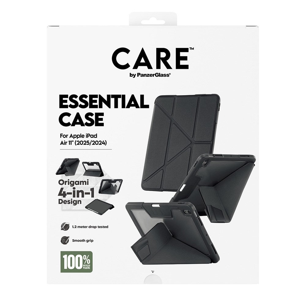 iPad Air 11" (2026 / 2025 / 2024) Care by PanzerGlass Essential Case - Stående Funksjon - Svart