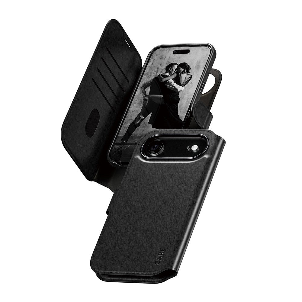 CARE by PanzerGlass iPhone Air Feature Tango 2-in-1 Deksel med Lommebok - Svart