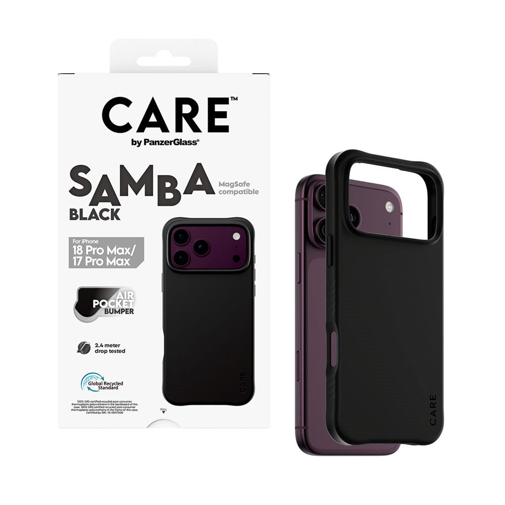 iPhone 18 Pro Max  / 17 Pro Max CARE by PanzerGlass Fashionable Samba Deksel - MagSafe Kompatibel - Black