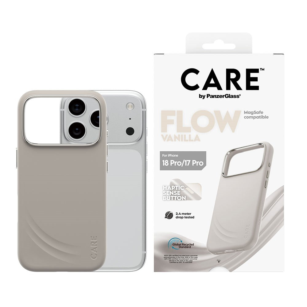 iPhone 18 Pro / 17 Pro CARE by PanzerGlass Feature Flow Deksel - MagSafe Kompatibel - Vanilla