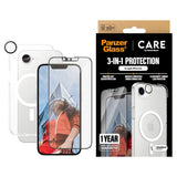CARE By PanzerGlass iPhone 17e / 16e 3-i-1 FLAGSHIP MagSafe Bundle - Skjermbeskyttelse (UWF) / Deksel / Kamerabeskyttelse - Gjennomsiktig / Hvit
