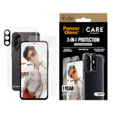 CARE by PanzerGlass Samsung Galaxy A36 (5G) 3-i-1 FLAGSHIP Bundle - Deksel / Skjermbeskyttelse (UWF) / Kamerabeskyttelse - Gjennomsiktig