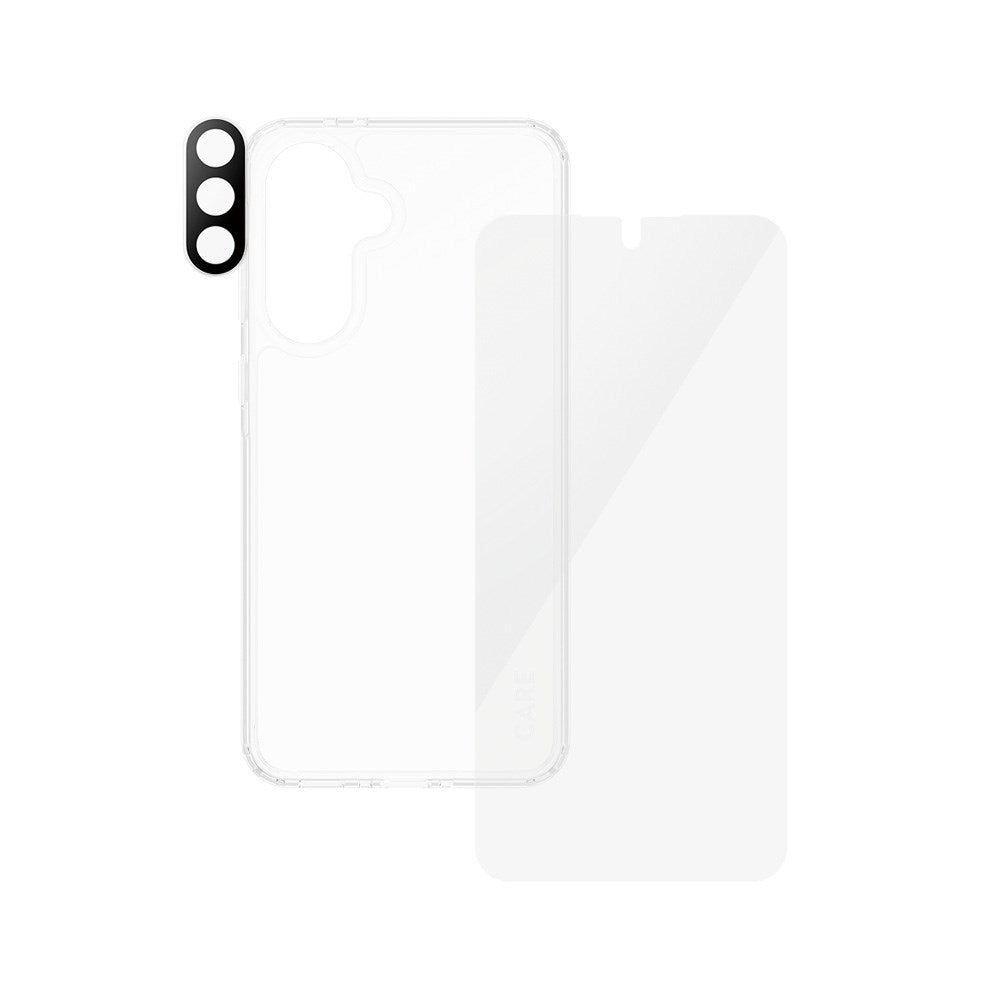 CARE by PanzerGlass Samsung Galaxy A36 (5G) 3-i-1 FLAGSHIP Bundle - Deksel / Skjermbeskyttelse (UWF) / Kamerabeskyttelse - Gjennomsiktig