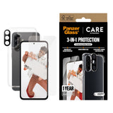CARE by PanzerGlass Samsung Galaxy A56 (5G) 3-i-1 FLAGSHIP Bundle - Deksel / Skjermbeskyttelse (UWF) / Kamerabeskyttelse - Gjennomsiktig