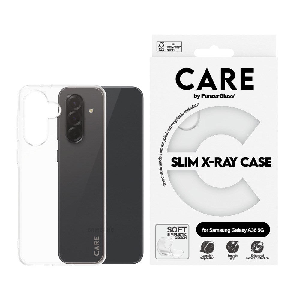 CARE by PanzerGlass Samsung Galaxy A36 (5G) FASHION X-Ray Soft Basic Deksel - Gjennomsiktig