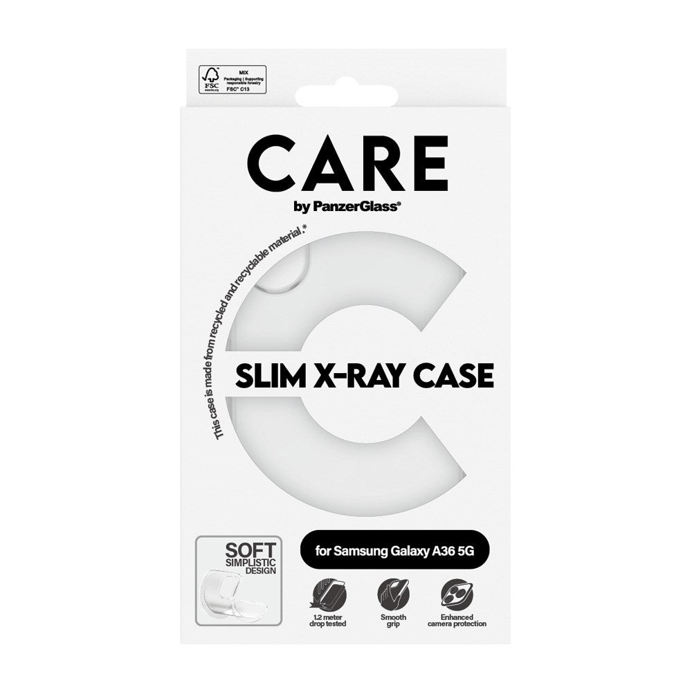 CARE by PanzerGlass Samsung Galaxy A36 (5G) FASHION X-Ray Soft Basic Deksel - Gjennomsiktig