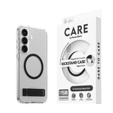CARE by PanzerGlass Samsung Galaxy S25+ (Plus) Feature Kickstand Deksel - Qi Kompatibel - Transparent / Black