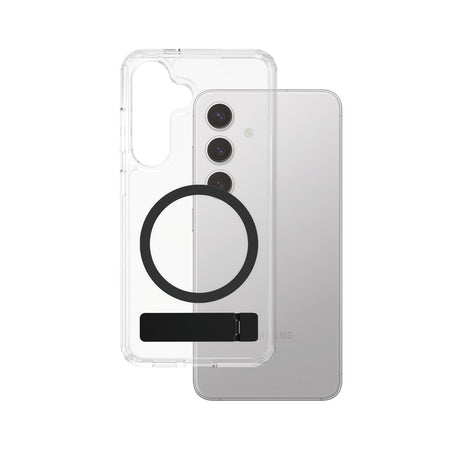 CARE by PanzerGlass Samsung Galaxy S25+ (Plus) Feature Kickstand Deksel - Qi Kompatibel - Transparent / Black