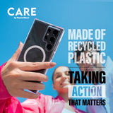 CARE by PanzerGlass Samsung Galaxy S25 Ultra Feature Kickstand Deksel - Qi Kompatibel - Transparent / Black