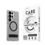 CARE by PanzerGlass Samsung Galaxy S25 Ultra Feature Kickstand Deksel - Qi Kompatibel - Transparent / Black