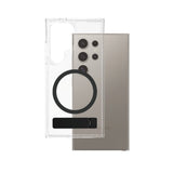 CARE by PanzerGlass Samsung Galaxy S25 Ultra Feature Kickstand Deksel - Qi Kompatibel - Transparent / Black