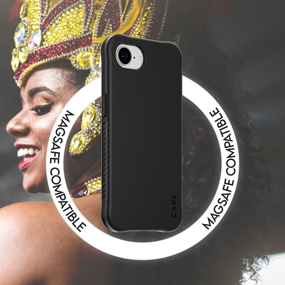 CARE by PanzerGlass iPhone 17e / 16e Fashionable Samba Deksel - MagSafe Kompatibel - Svart