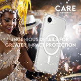 CARE by PanzerGlass iPhone 17e / 16e Fashionable Samba Deksel - MagSafe Kompatibel - Gjennomsiktig / Hvit