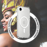 CARE by PanzerGlass iPhone 17e / 16e Fashionable Samba Deksel - MagSafe Kompatibel - Gjennomsiktig / Hvit