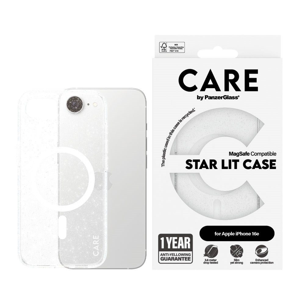 CARE by PanzerGlass iPhone 17e / 16e FLAGSHIP Urban Combat Deksel - MagSafe Kompatibel - Star Lit / White