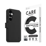 CARE by PanzerGlass Samsung Galaxy S25+ (Plus) Feature Tango 2-in-1 Deksel med Lommebok - Qi Kompatibel - Svart