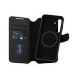 CARE by PanzerGlass Samsung Galaxy S25 Feature Tango 2-in-1 Deksel med Lommebok - Qi Kompatibel - Svart