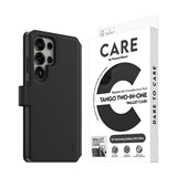 CARE by PanzerGlass Samsung Galaxy S25 Ultra Feature Tango 2-in-1 Deksel med Lommebok - Qi Kompatibel - Svart
