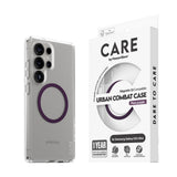 CARE by PanzerGlass Samsung Galaxy S25 Ultra FLAGSHIP Urban Combat Deksel - Qi Kompatibel -Gjennomsiktig / Plum Purple