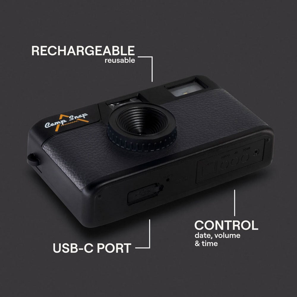 Camp Snap Skjermløst Digitalkamera - 8 Megapiksler - Oppladbart - Stealth Black