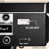 Camp Snap Videokamera med Retro-Utseende - 2,7K Oppløsning - inkl. 4 GB SD-Kort - Svart