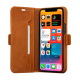 iPhone 12 Pro Max dbramante1928 Copenhagen Slim Ekte Skinn Flip Deksel m. Lommebok - Tan