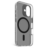 Decoded iPhone 16 Clear Case - 100% Resirkulert Plast - MagSafe-kompatibel - Gjennomsiktig / Matt Svart