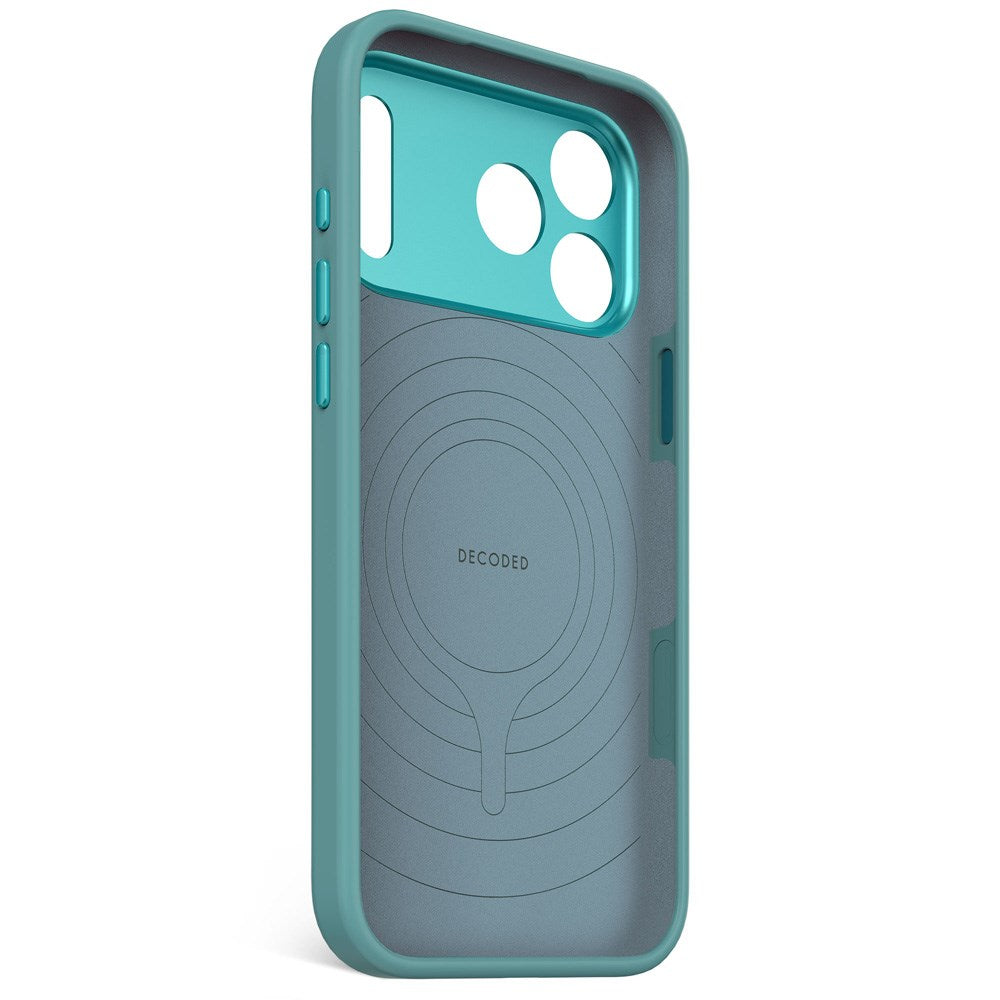 Decoded iPhone 17 Pro Max AntiMicrobial Silikon Deksel - MagSafe Kompatibel - Retro Blue