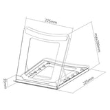 Deltaco Sammenleggbart Stativ for Laptop / Nettbrett - 5 Posisjoner - Mål: 10-15" - Grå