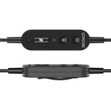 Deltaco Mono Headset m. Ledning - Svart