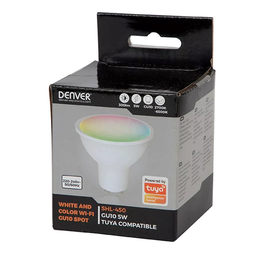 LED-smartpære Denver SHL-450 GU10 - Hvit