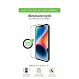 iPhone 17e / 16e / 14 / 13 / 13 Pro dbramante1928 Eco-Shield Skjermbeskytter med Installasjonsramme - Svart Kant