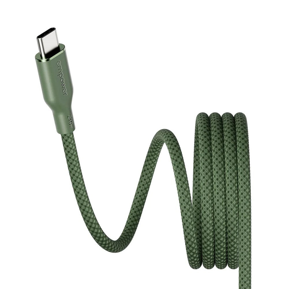empower by PanzerGlass Magnetic 240W USB-C til USB-C Kabel – 1.5m – Sage