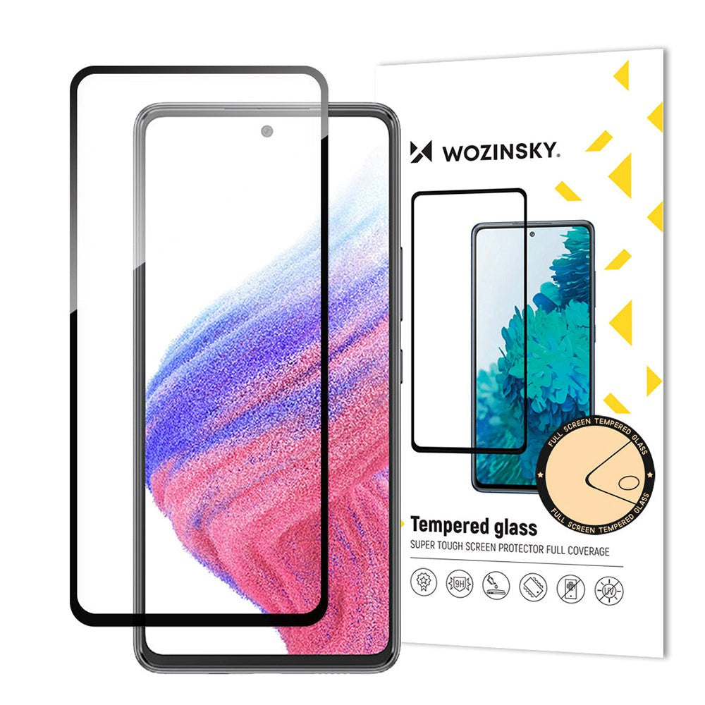 Wozinsky Samsung Galaxy A54 (5G) Skjermbeskytter - Dekselvennlig - Gjennomsiktig / Svart Kant