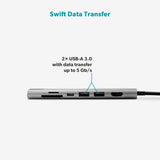 Epico Multimedia 8K USB-C 7-i-1 Hub - Space Grey
