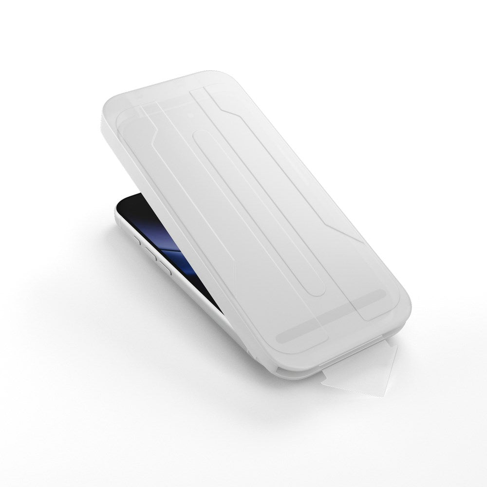 iPhone 18 Pro Epico Privacy AntiReflective Glass 3D Skjermbeskyttelsesglass m. Monteringsramme - Gjennomsiktig