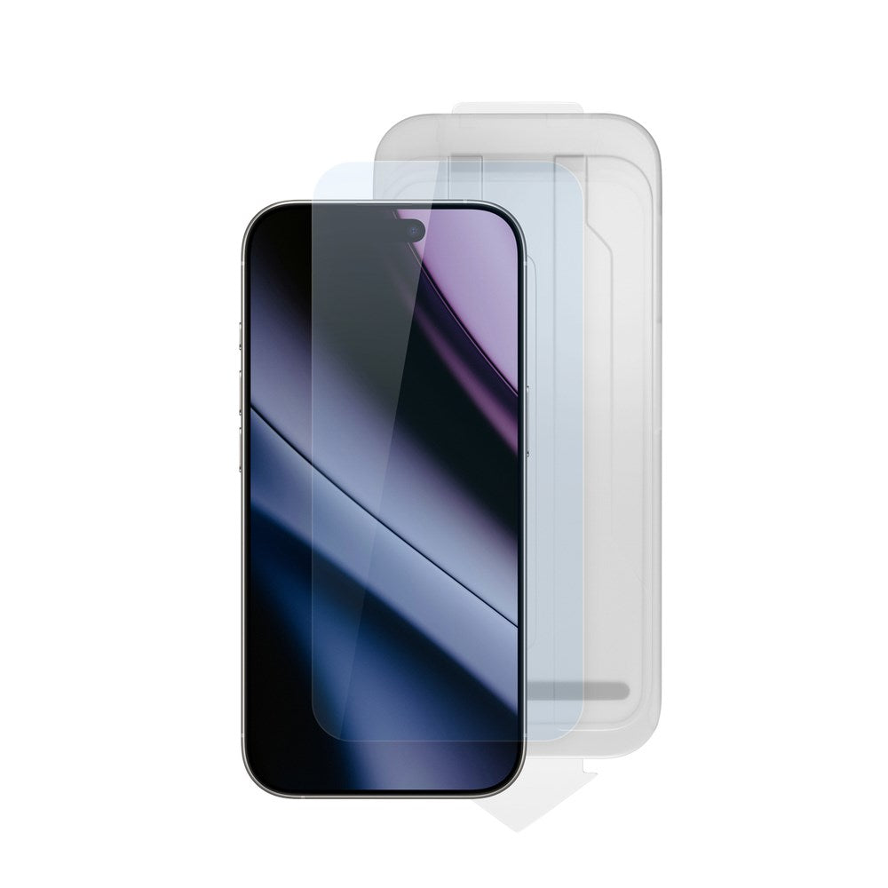 iPhone 18 Pro / 17 Pro Epico Glass Protector Skjermbeskyttelsesglass med Monteringsramme - Gjennomsiktig