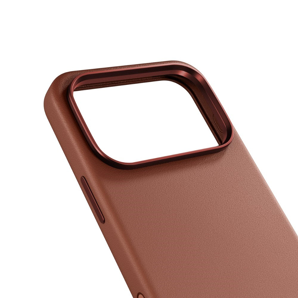 iPhone 18 Pro Max / 17 Pro Max Epico Leather Pro Mag+ Deksel m. Kamerabeskyttelse - MagSafe Kompatibel - Brun
