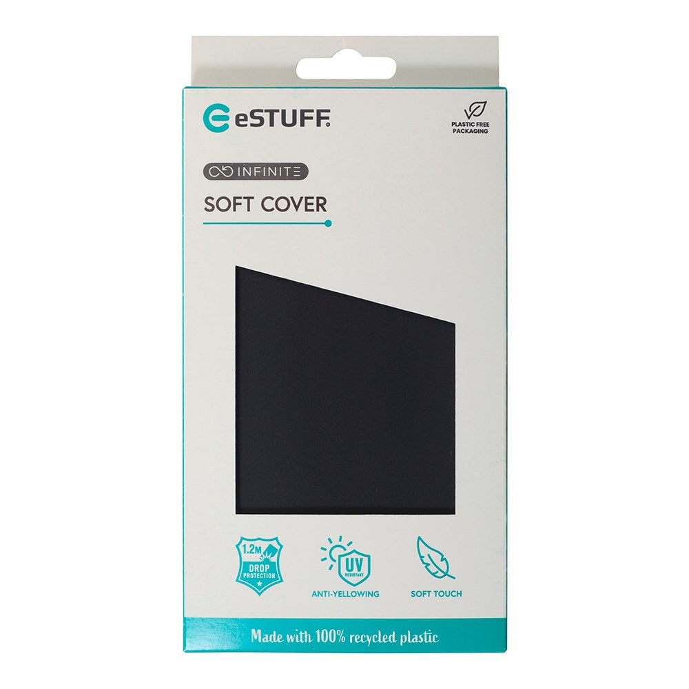 eSTUFF iPhone 16 Plus INFINITE VIENNA Fleksibelt Plastdeksel - 100% Resirkulert Plast - Svart