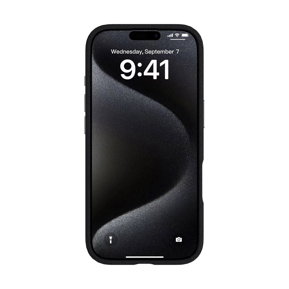 eSTUFF iPhone 17 INFINITE VENICE Kunstskinntrukket Plast Deksel – MagSafe Kompatibelt – Svart