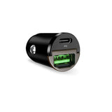 Puro PD 30W Mini Billader med USB-A og USB-C - Svart