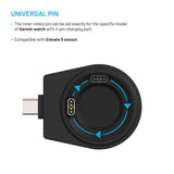 Fixed Trådløs USB-C Lader til Garmin Smartwatch – Svart