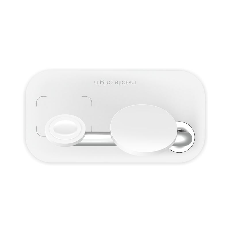 Mobile Origin 3-i-1 Trådløs Lader - Hvit