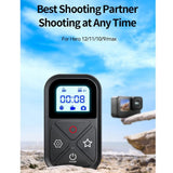 TELESIN Fjernkontroll for GoPro Hero 8 / 9 / 10 / 11 / 12 / 13 / Max & Smarttelefoner - Svart