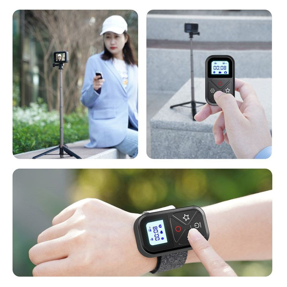 TELESIN Fjernkontroll for GoPro Hero 8 / 9 / 10 / 11 / 12 / 13 / Max & Smarttelefoner - Svart