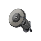 XO CX025 Magnetisk Bilventil Telefonholder - 15W Trådløs Lading - MagSafe Kompatibel - Svart