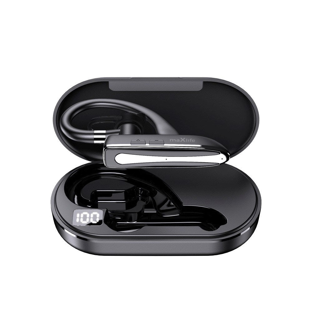 Maxlife MXBH-01 Bluetooth Hodesett med Ladeetui - Svart