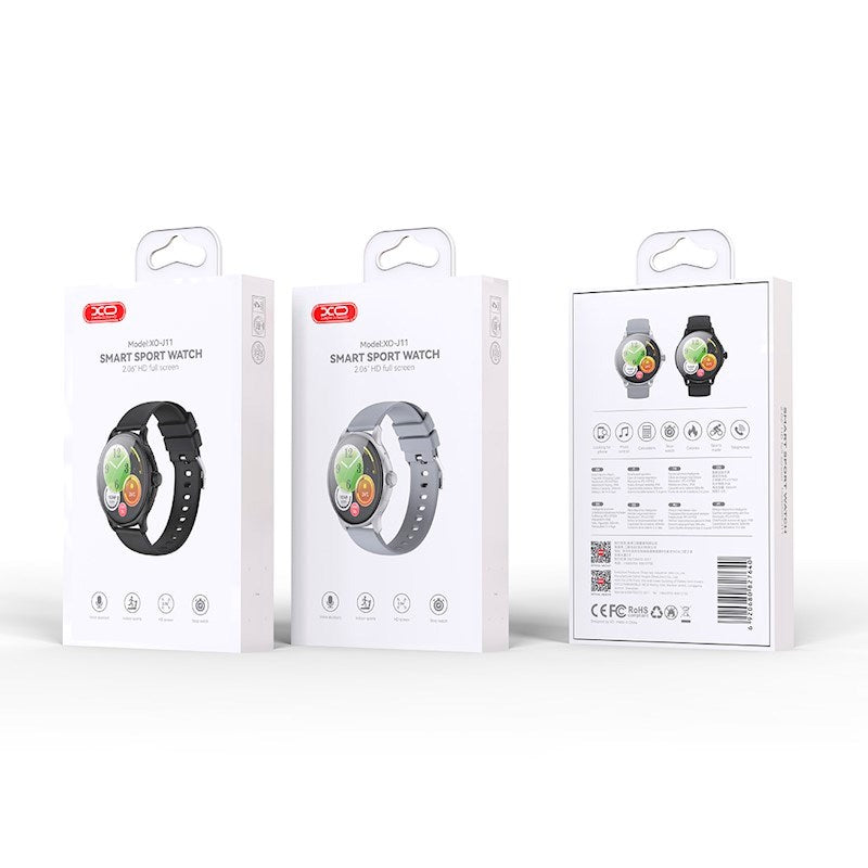 XO J11 Smartwatch Sport med Kaloriteller og Søvnsporer - Sølv