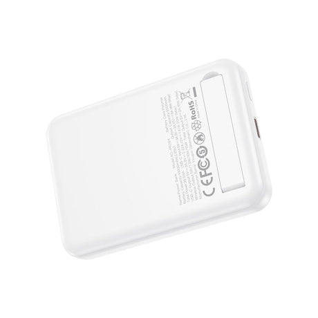 XO 20W Magnetisk Powerbank 10 000mAh med USB-C og Stativfunksjon - Hvit